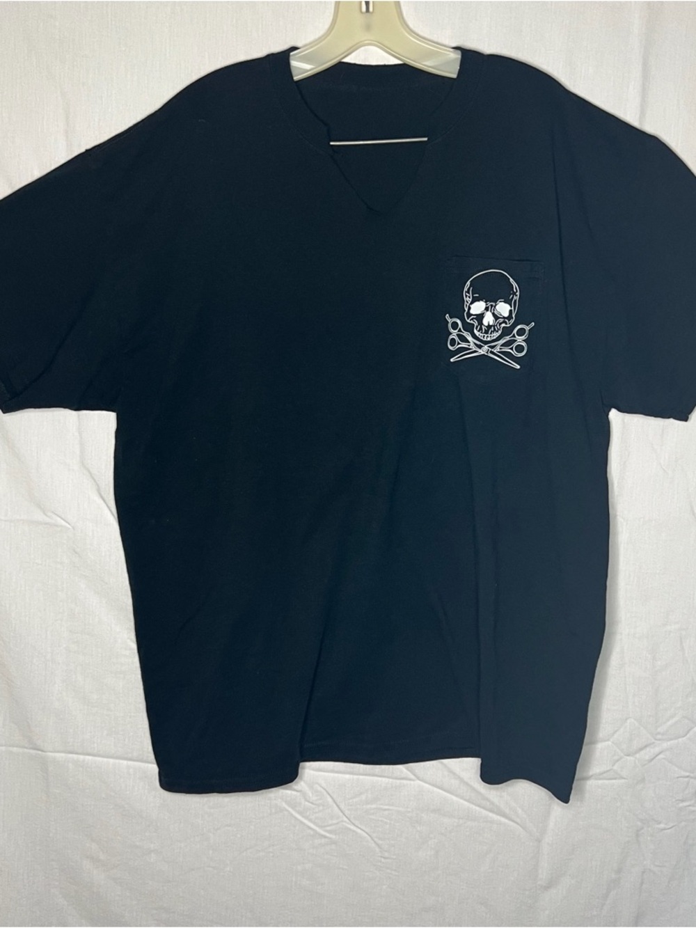 Barber Skull Scissor Graphic Tee Black | Unisex Fit